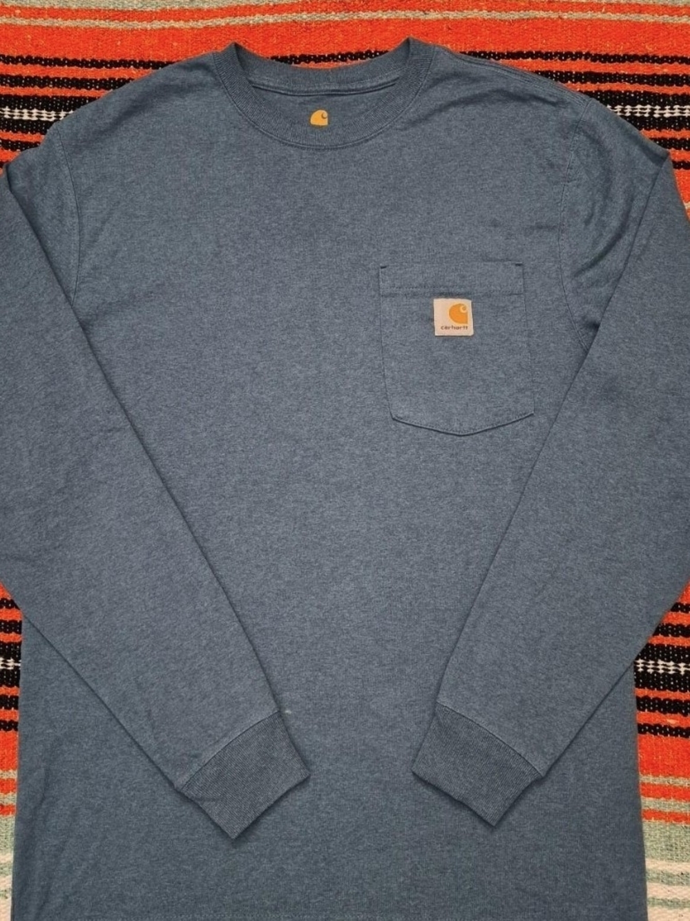 Carhartt  Long-Sleeve Pocket Tee - Slate Blue Heather